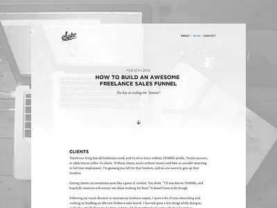 Syke - Personal Site Updates - Shiny New Blog Post blog clean flat light minimal portfolio post simple web white