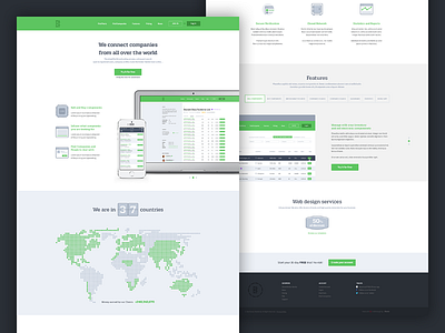 Features Page application count features flat icon icons landing page map ui ux web website