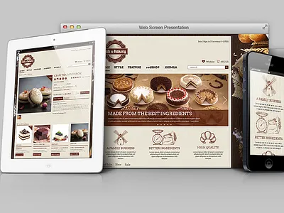 Bakery Template bakery cafe joomla responsive restaurant shop sweet
