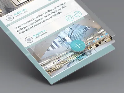 CoffeeEnterprise - Announcements app apple ios iphone app newsfeed turquoise