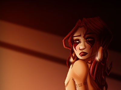 Tess (2012) bakuss circus bedroom character character design clown girl quentin prigent red hair sexy sunshine tess