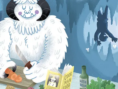 Wampa at Home hoth illustration sci fi space star wars wampas