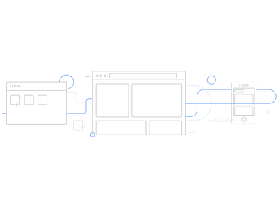 Steps blue iphone layerdrop minimal step white window wireframe