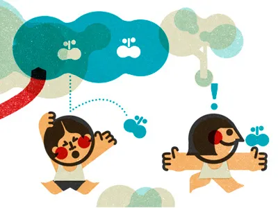 Monocle. Positive Results children color editorial geometry handmade illustration monocle texture