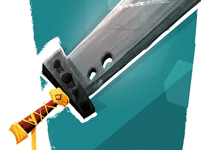 Big Buster! buster fan art ff7 final fantasy handle illustration sword video game weapon