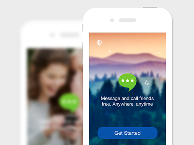 Login app call chat ios ios7 iphone launch login message register sign in ui