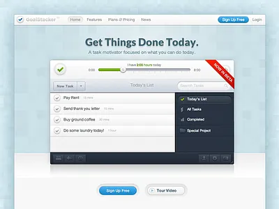 Goalstacker Home app goalstacker task management webapp website