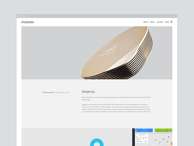Character News Page character charactersf ipad iphone news responsive design
