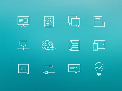 Slim Square Icons 2 icon line outline slim square stroke thin