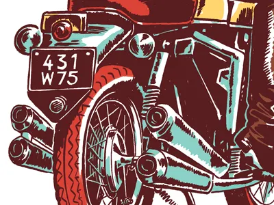 Woman On Motorcycle art bike character illustration motorcycle retro vintage woman