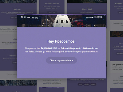 Email templates for spaces.pe email newsletter payment responsive template