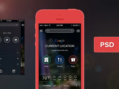 Google App UI agileinfoways app ui free free psd google ui hotels location photoshop psd restuarant uiux weather
