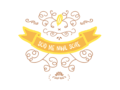 Scio me nihil scire illustration iphone latin quote vector wallpaper