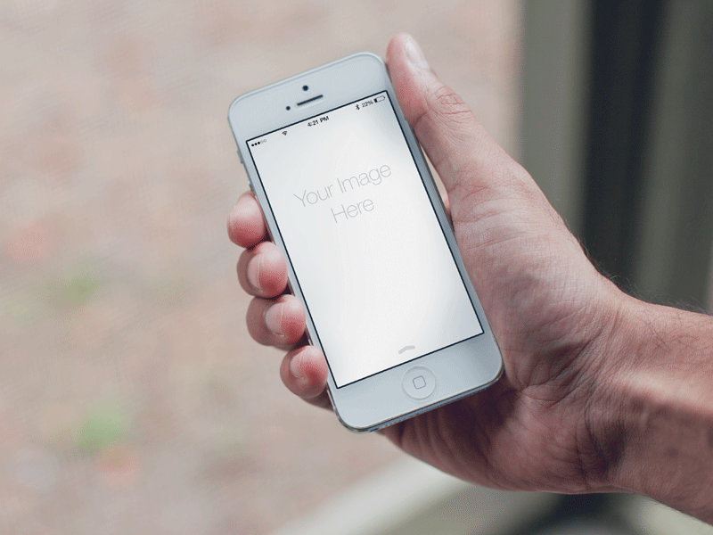 Free iPhone 5 PSD black and white bw color free freebie hand iphone iphone5 photo psd