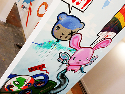 reddit office mural alien art bunnies ink logo official pixel rabbits reddit redditgifts snoo street