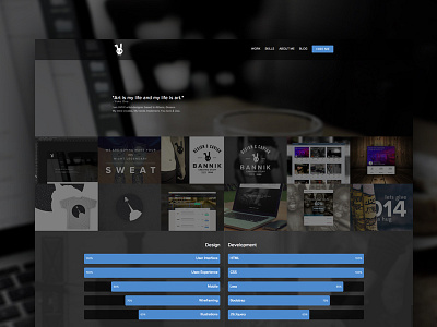New Personal Portfolio black dark designer fullpage landing onepage personal portfolio singlepage web webpage