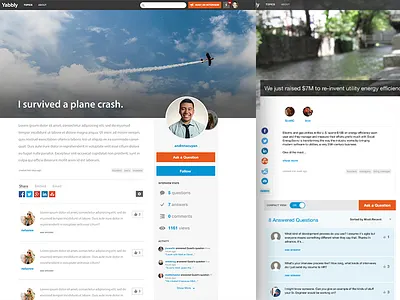Yabbly Interviews Redesign ama ask clean informational internship landing minimal redesigned social ui visual web