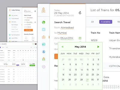 Indian Railway agileinfoways art direction dashboard india interface layout railway ui design user interface ux