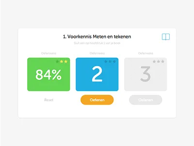 Series of questions app application book card design education flat interface light math subject ui