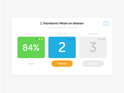 Series of questions app application book card design education flat interface light math subject ui