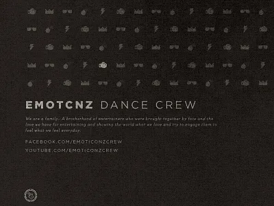 EMOTCNZ Poster 8bit dance entertainment hip hop icon layout pattern typography