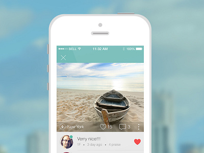 IOS App clean clear flat ios7 social app ui ux