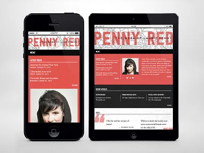 Laurie Penny Website development responsive ui website wordpress