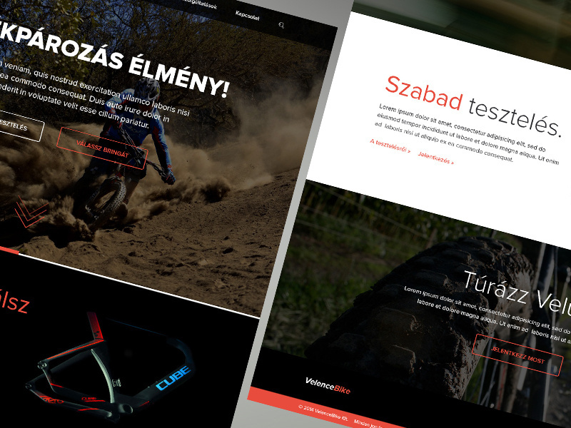 Example of VelenceBike Website