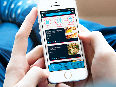 Yelp UI flat ios8 responsive ui ux