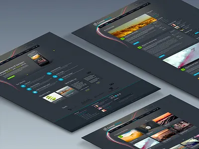 CometStorm blog dark portfolio psd website
