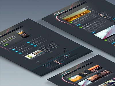 CometStorm blog dark portfolio psd website
