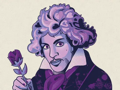 Screen Prince beethoven composer dove genius illustration music portrait prince purple purple rain screen print