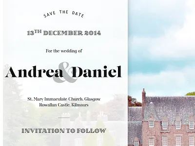 Save the Date aw conqueror didot background image lust transparent typography villa didot