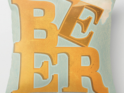 BEER Love Pillows beer lettering love philadelphia philly pillow texture type typography