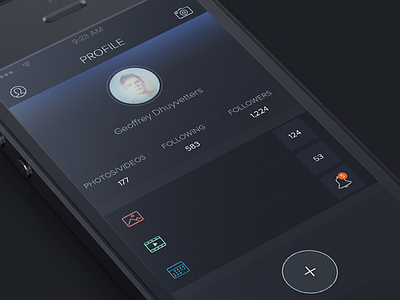 Profile flat ios7 minimal profile ui ux