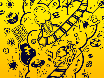 Doodle fun! ai doodle sketch taxibeat tshirt vector