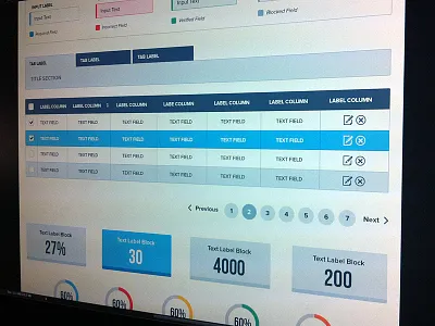 Template Concept blue design industrial interface minimal responsive template theme ui user interface web