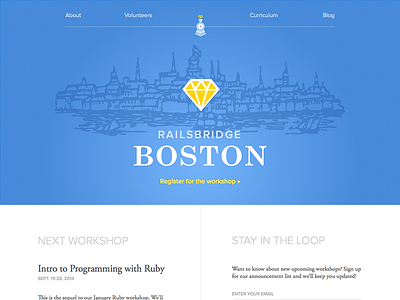 RailsBridge Boston redesign railsbridge website wip