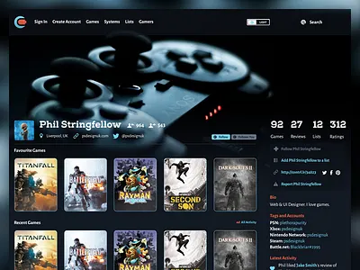 Contrllr Profile Page avatar contrllr game icons image list profile