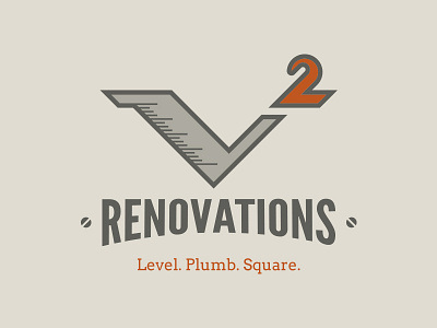 V Squared Renovations Branding branding carpentry craftsmanship georgia identity logo renovations ruler squared v vintage woodworking