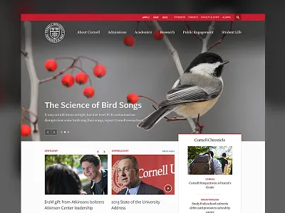 Cornell.edu Redesign .edu cornell education freight sans freight serif layout redesign responsive rwd university web design