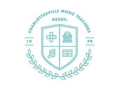 Charlottesville Music Teachers Association association badge book charlottesville dogwood logo music note rotunda teacher virginia