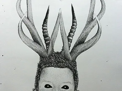 My Imagination Runs Wild acrylic handmade illustration ink paper pen pointillism vintage