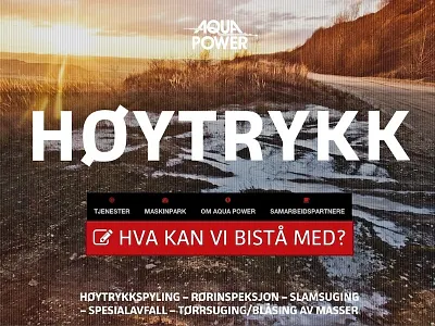 Aquapower – Website aqua design highpressure landingpage webconcept webdesign