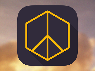 Peacegone app hexagon icon ios peace sky travel