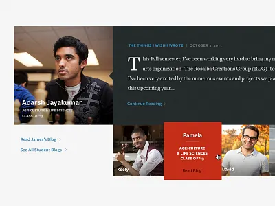 Cornell.edu — Student Life blocks blog cornell freight text grid layout responsive rwd website