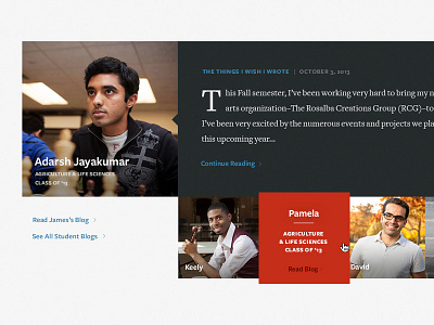 Cornell.edu — Student Life blocks blog cornell freight text grid layout responsive rwd website