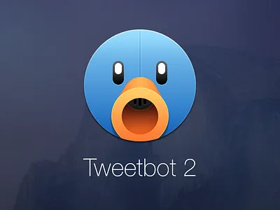 Tweetbot 2 app black blue flat icon mac orange os x pink white yosemite