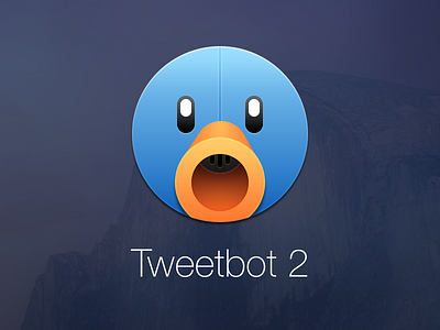 Tweetbot 2 app black blue flat icon mac orange os x pink white yosemite