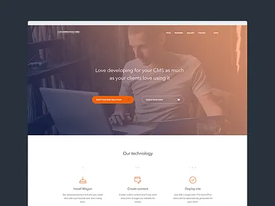 Landing page [wip] cms designer developer icon landing orange page photography ui ux web website